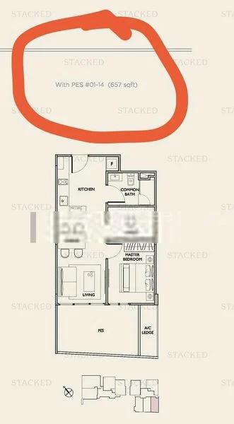 1 Bed Apartment (Condo) for Rent in  1919 - Image 1